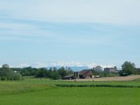 und mit der Bahn wieder zurück, die Alpen sehr nah, wegen Föhns
