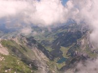 Ganz unten der Seealpsee, von dort ging es rund 1600 Hm hoch